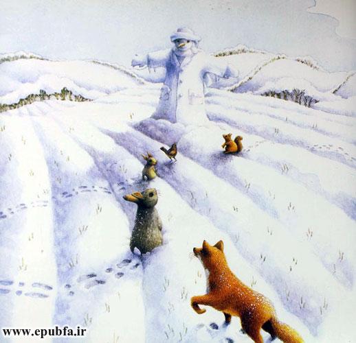 بهجای لولو، یک آدمبرفی شاد و خندان ایستاده بود.